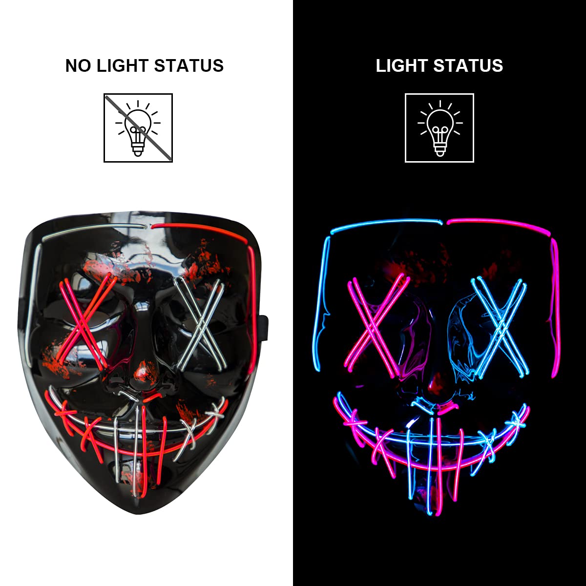 2COLOR Halloween Mask LED