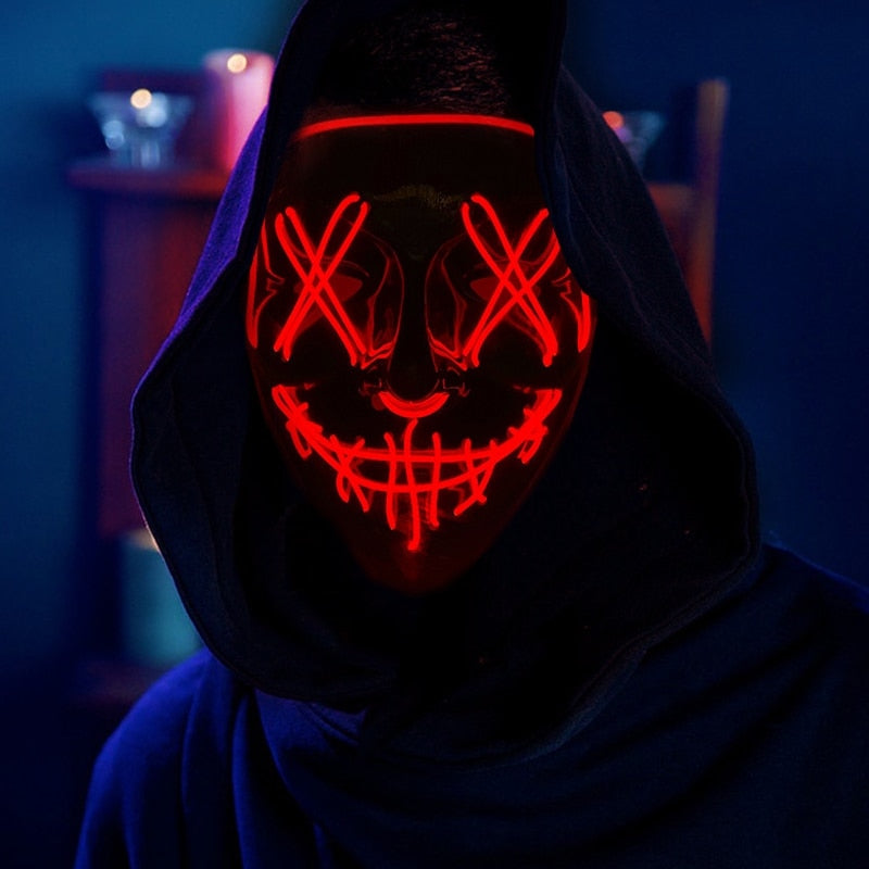 Halloween Neon Led Purge Maske